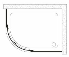 Shower Satürn 70x130 2 Sabit 2 Çalışır Asimetrik Tekne Üzeri Kabin