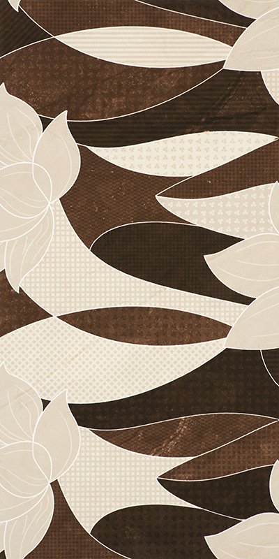 SERRA | 30*60 NEOS BEJ KAHVE LOTUS DEKOR ''Paket fiyatıdır.''
