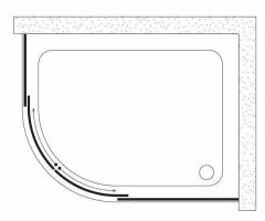 Shower Satürn 80x160 2 Sabit 2 Çalışır Asimetrik Tekne Üzeri Kabin