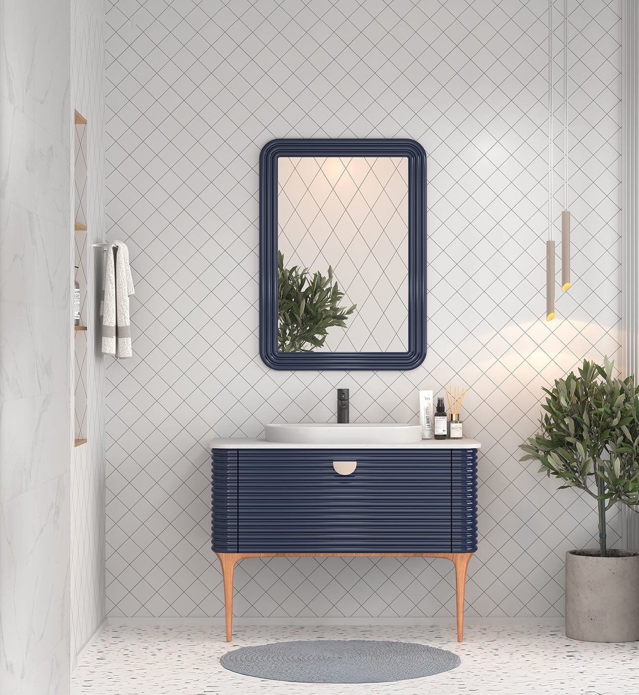 Shower Kapadokya 100 cm Banyo Dolabı