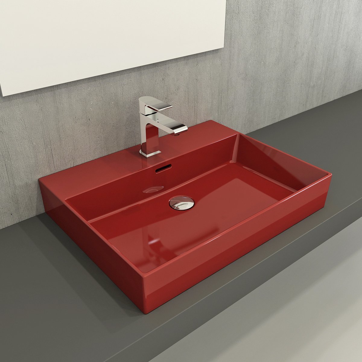 Bocchi | Milano 60 cm Lavabo Parlak Kırmızı