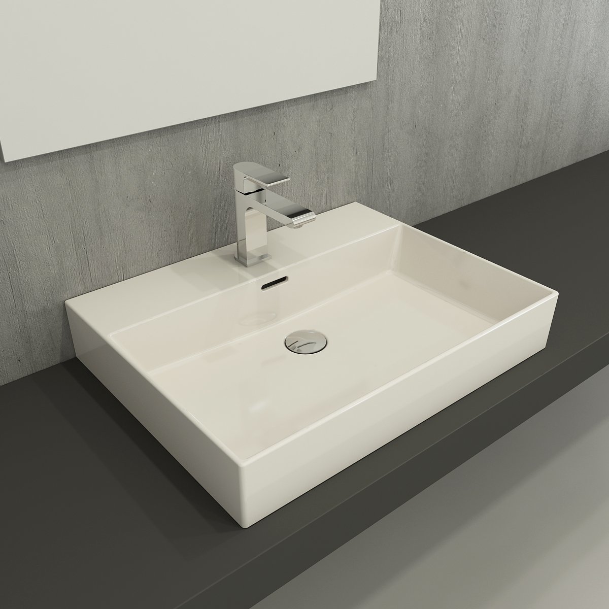 Bocchi | Milano 60 cm Lavabo Parlak Bisküvi
