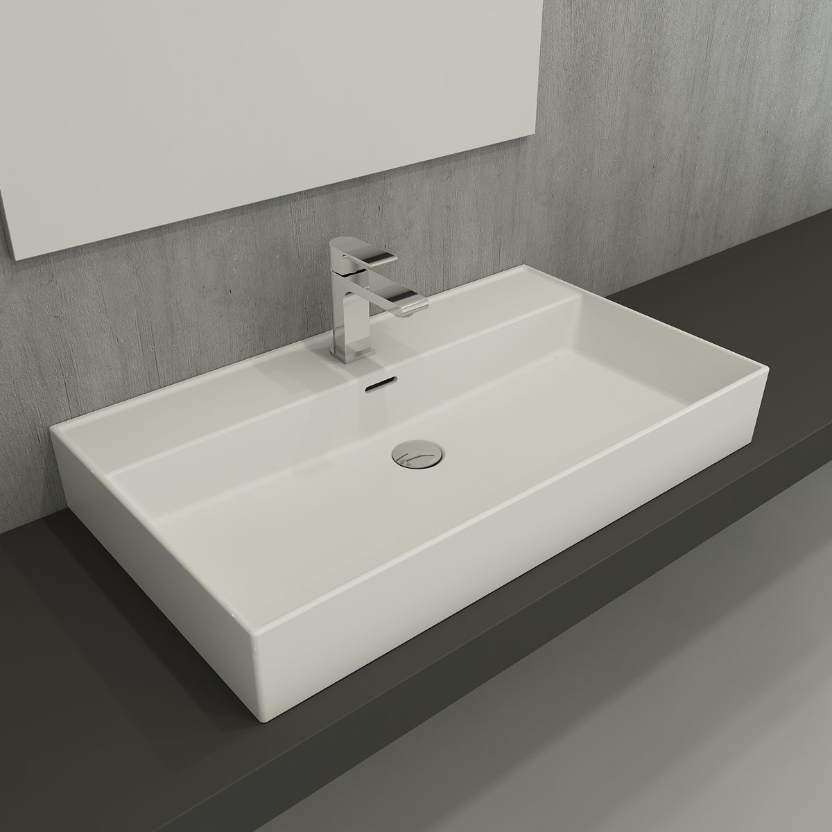 Bocchi | Milano 80 cm Lavabo Mat Beyaz