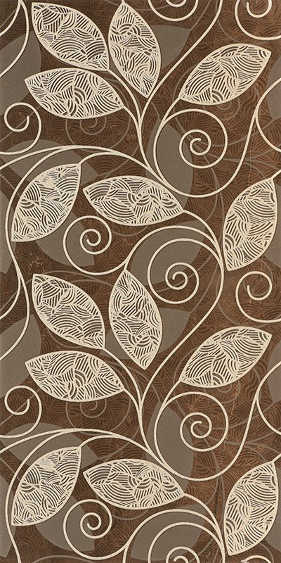 SERRA | 30*60 PULPIS KEMİK KAHVE LEAF DEKOR ''Paket fiyatıdır.''