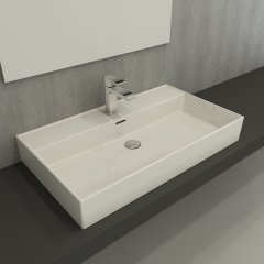 Bocchi | Milano 80 cm Lavabo Parlak Bisküvi