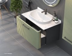Shower Sıla 85 cm Banyo Dolabı (Sardunya)
