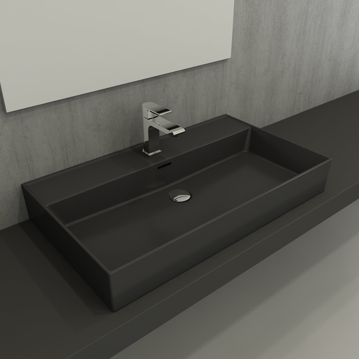 Bocchi | Milano 80 cm Lavabo Mat Antrasit