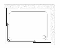 Shower Satürn 80x110 2 Sabit 2 Çalışır Dikdörtgen Tekne Üzeri Kabin