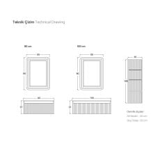 Shower Petra 100 cm Banyo Dolabı