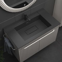 Shower Zara 80 cm Banyo Dolabı (Kapaklı)