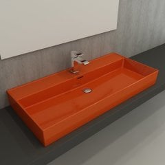 Bocchi | Milano 100 cm Lavabo Parlak Turuncu