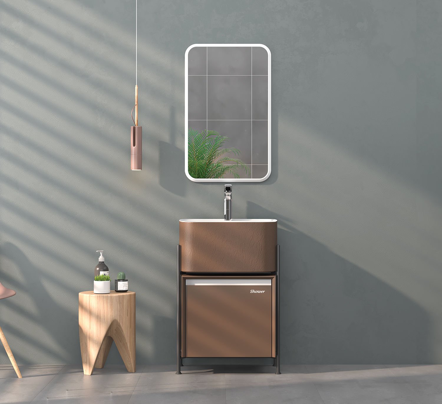 Shower İron 1 Banyo Dolabı