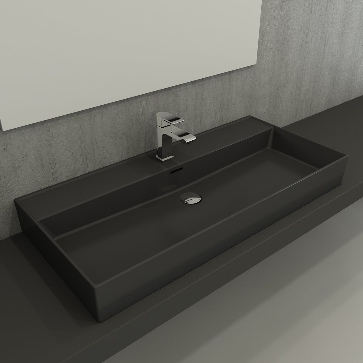 Bocchi | Milano 100 cm Lavabo Mat Antrasit