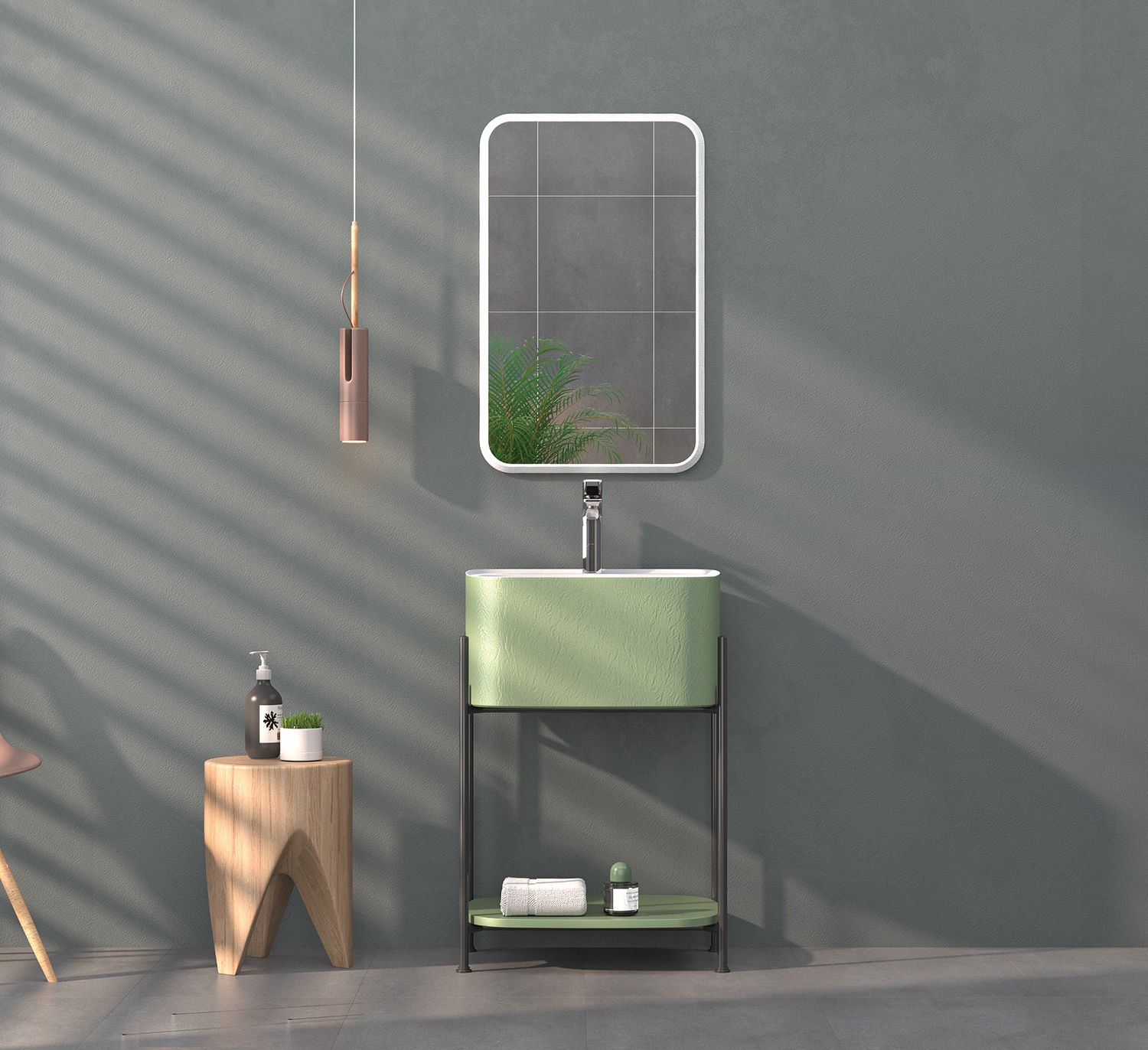 Shower İron 3 Banyo Dolabı
