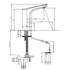 E.C.A. | LUNA FOTOSELLİ LAVABO MUSLUĞU - PİLLİ (Tek Su Girişli)