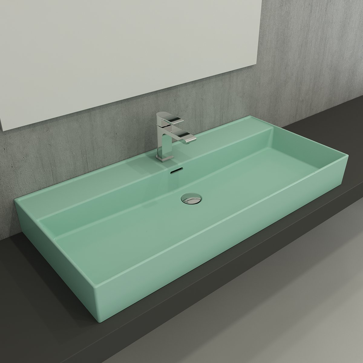 Bocchi | Milano 100 cm Lavabo Mat Mint Yeşil