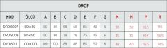 Shower 80x80 Drop Oval Panelli Duş Teknesi