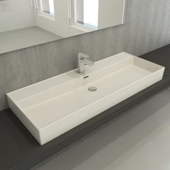 Bocchi | Milano 120 cm Lavabo Parlak Bisküvi