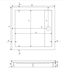 Shower 90x90 Drop Kare Panelli Duş Teknesi