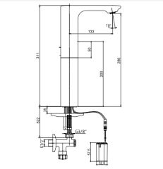 E.C.A. | COMPACT FOTOSELLİ YÜKSEK TİP LAVABO BATARYASI - PİLLİ (Çift Su Girişli)