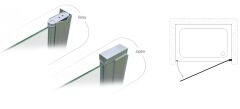 Shower Relax-Jüpiter 100 cm İki Duvar Arası 1 Açılır Tekne Üzeri Duş Kabini