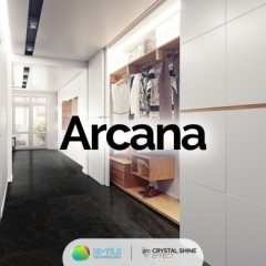 30x60 Arcana Siyah Tam Parlak Rektifiyeli ''Paket fiyatıdır.''
