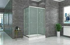 Shower Satürn 100x140 1 Sabit 1 Çalışır Yan Panelli Tekne Üzeri Kabin