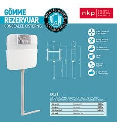 NKP | GÖMME REZERVUAR 3/6 LT. (HELA TAŞI UYUMLU)