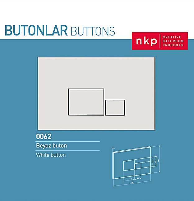 NKP | BEYAZ BUTON KARE 3/6 LT. -0062-