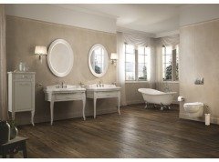 KALE | VICTORIAN 90 CM BANYO DOLABI 3 DELİKLİ LAVABO