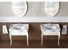 KALE | VICTORIAN 90 CM BANYO DOLABI 3 DELİKLİ LAVABO