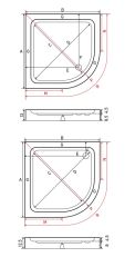 Shower 85x85 Oval Monoblok Duş Teknesi