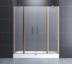 Shower Relax-Jüpiter 130 cm İki Duvar Arası 2 Sabit 2 Açılır Tekne Üzeri Duş Kabini