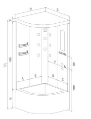 Shower Elegant Oval Küvet Üzeri Kompakt Sistem