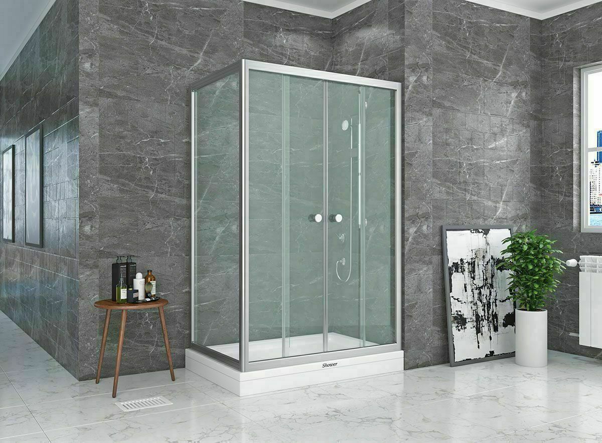 Shower Satürn 100x140 2 Sabit 2 Çalışır Yan Panelli Tekne Üzeri Kabin