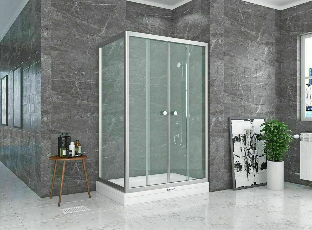 Shower Satürn 100x150 2 Sabit 2 Çalışır Yan Panelli Tekne Üzeri Kabin