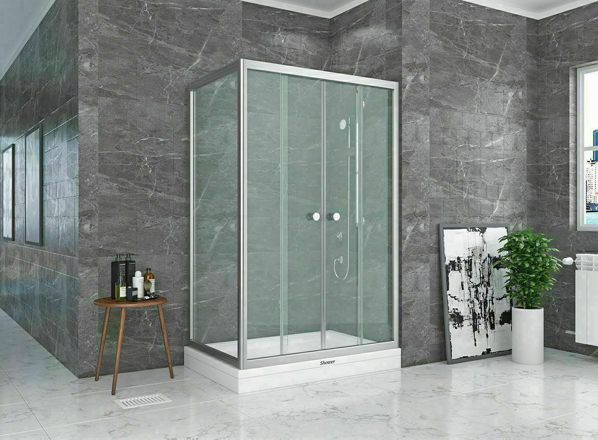 Shower Satürn 100x160 2 Sabit 2 Çalışır Yan Panelli Tekne Üzeri Kabin