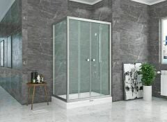 Shower Satürn 100x160 2 Sabit 2 Çalışır Yan Panelli Tekne Üzeri Kabin