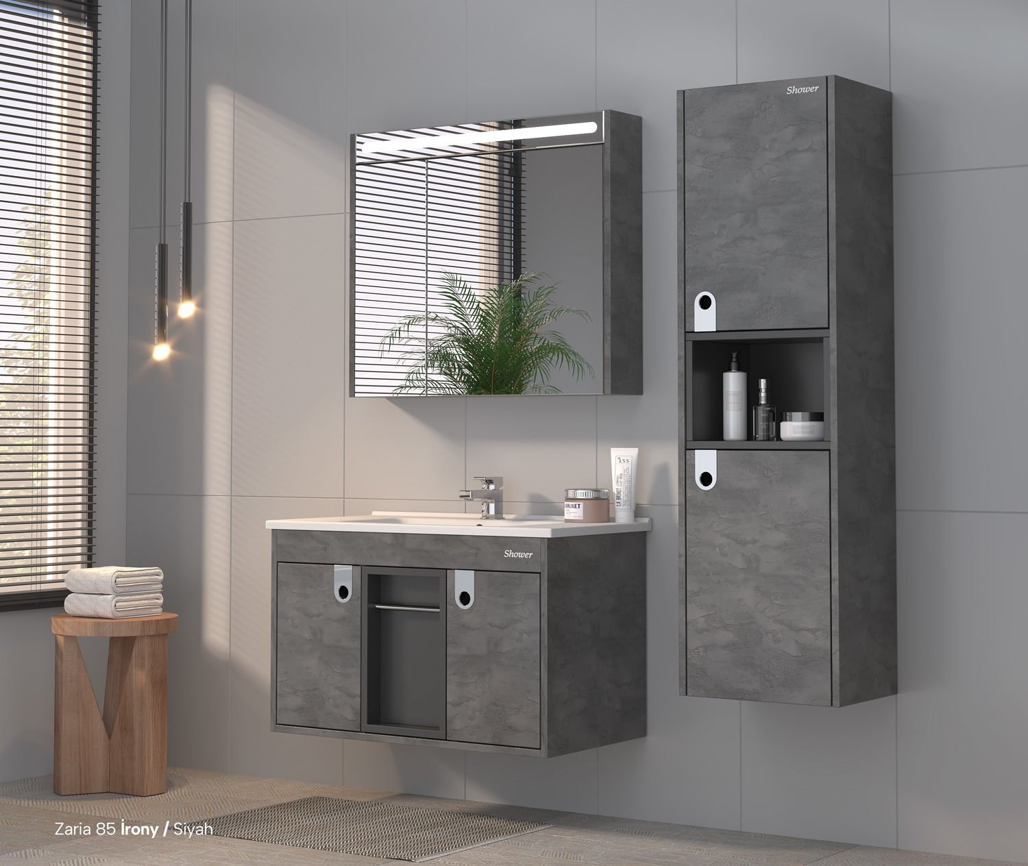 Shower Zaria 85 cm Banyo Dolabı