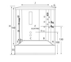 Shower Simon Dikdörtgen Küvet Üzeri İki Duvar Arası Kompakt Sistem