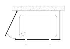 Shower Special 70x120 Ön Cephe Sabit, Yandan Girişli, Yan Panelli Dikdörtgen Kabin