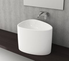 Bocchi | Etna Yarım Monoblok Lavabo Parlak Beyaz