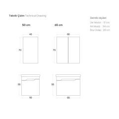 Shower Milano 65 cm Banyo Dolabı