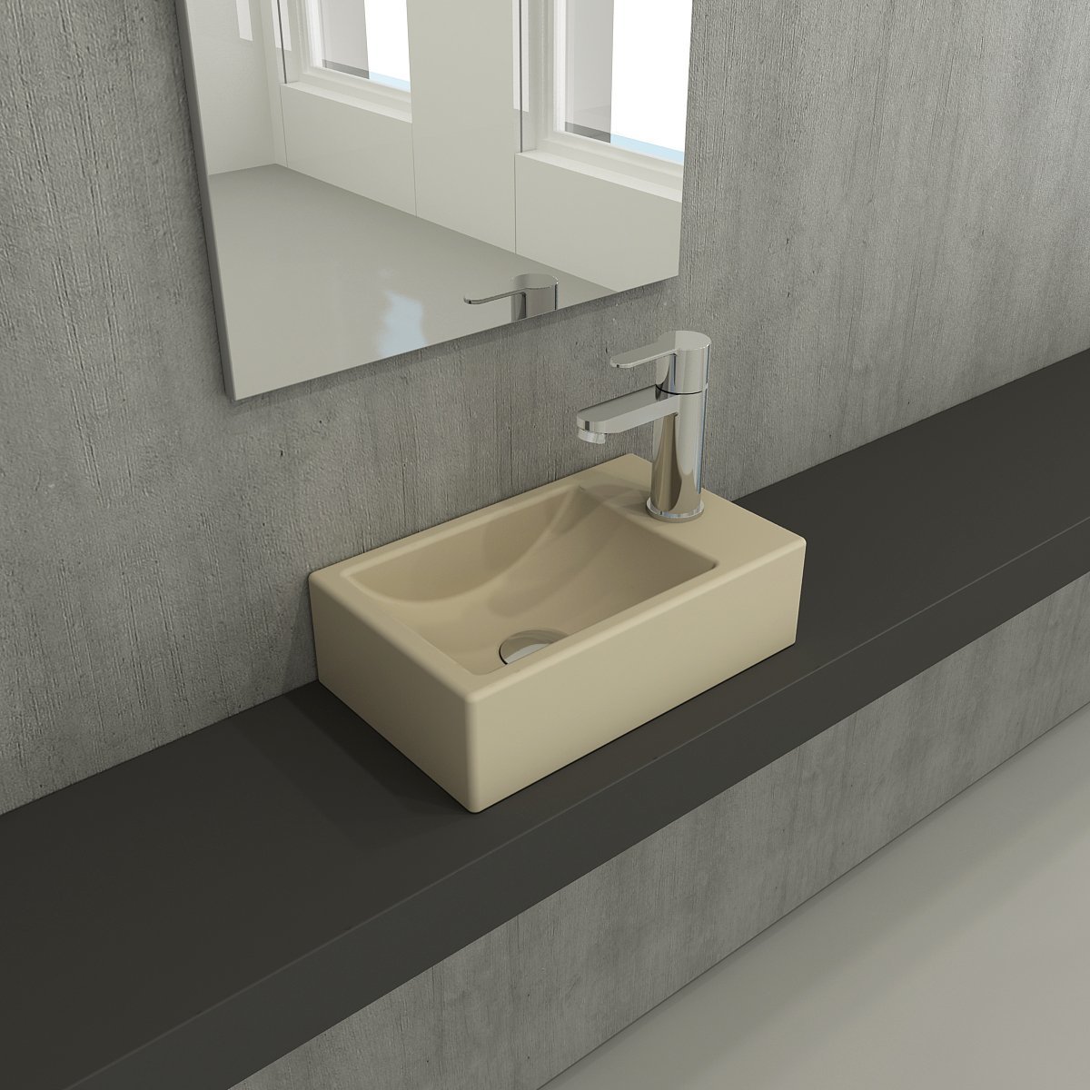 Bocchi | Milano 37 cm Lavabo Sağ Mat Yasemin