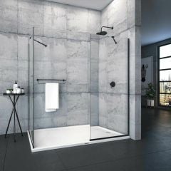 Shower Joy 90x170 2 Sabit Ön Cephe Girişli Yan Panelli Tekne Üzeri Kabin
