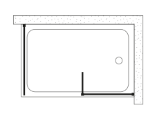 Shower Joy 90x170 2 Sabit Ön Cephe Girişli Yan Panelli Tekne Üzeri Kabin