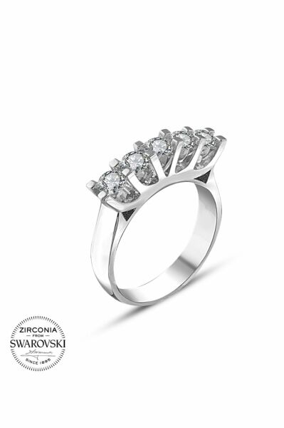 Orijinal Swarovski Pırlanta Modeli Beştaş 925 Gümüş Yüzük