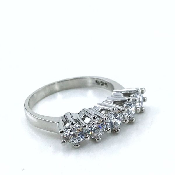 Pırlanta İşçilik Orijinal Swarovski Beştaş Gümüş Yüzük