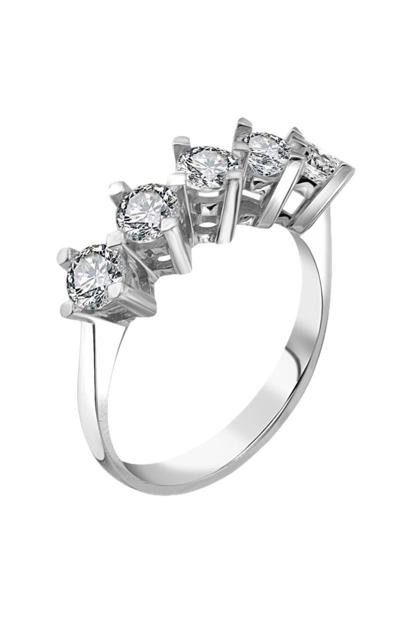 Sertifikalı Swarovski Taşlı Beştaş 925 Gümüş Yüzük