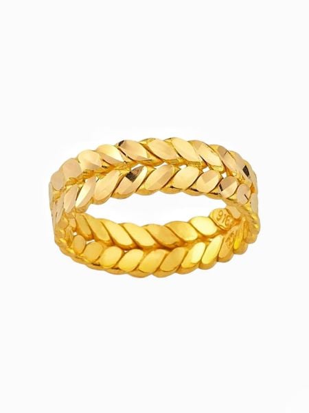 22 Ayar Altın Başak Burma Modeli 6 mm Unisex Alyans Yüzük